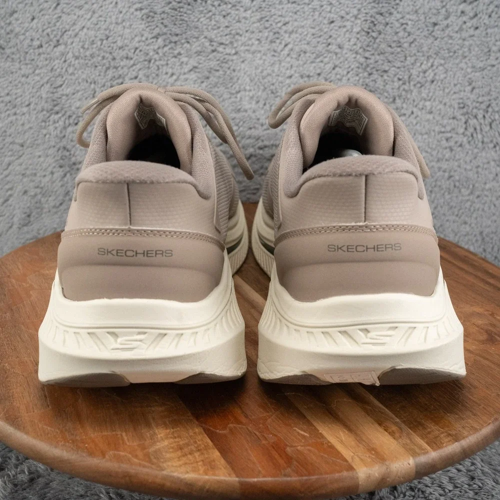 Men's 13‎ Skechers Shoe Slip Ins Max Cushion Wide Go Walk Taupe Knit 216351